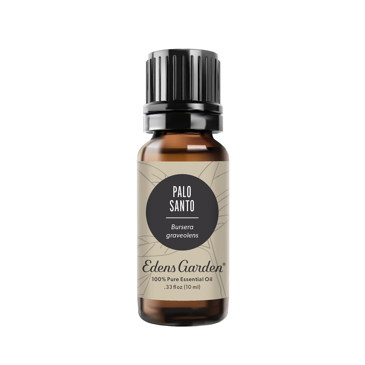 Edens Garden frasco frontal de Palo Santo mostrando diseño y pureza