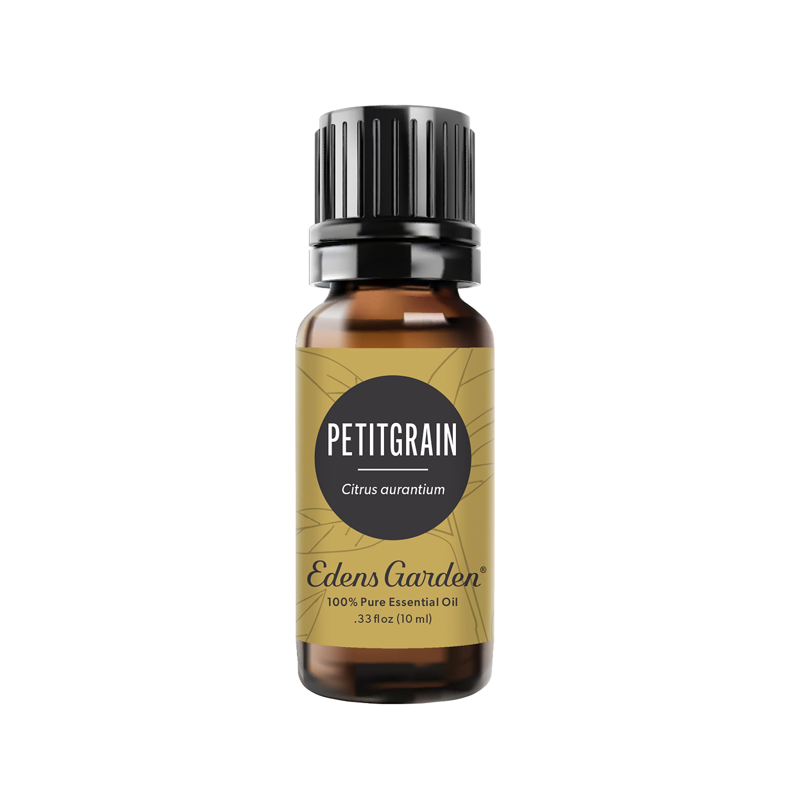 Edens Garden botella frontal petitgrain mostrando diseño y pureza