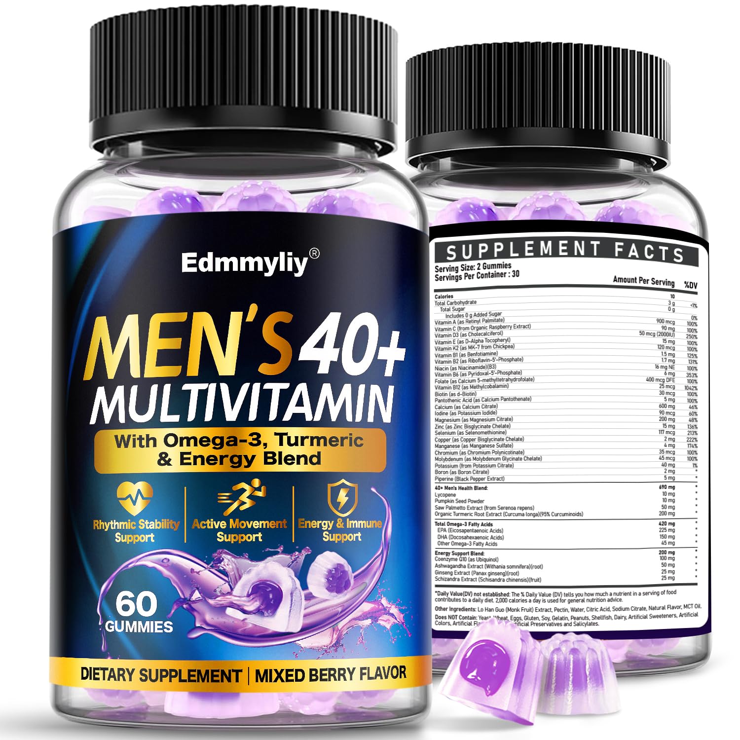 Edmmyliy frente del empaque mostrando composición y beneficio diario