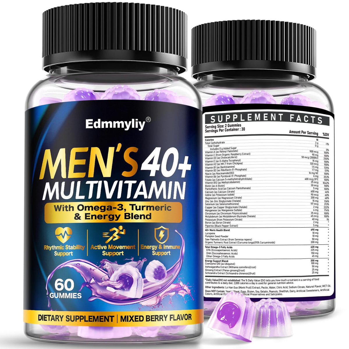 Edmmyliy frente del empaque mostrando composición y beneficio diario