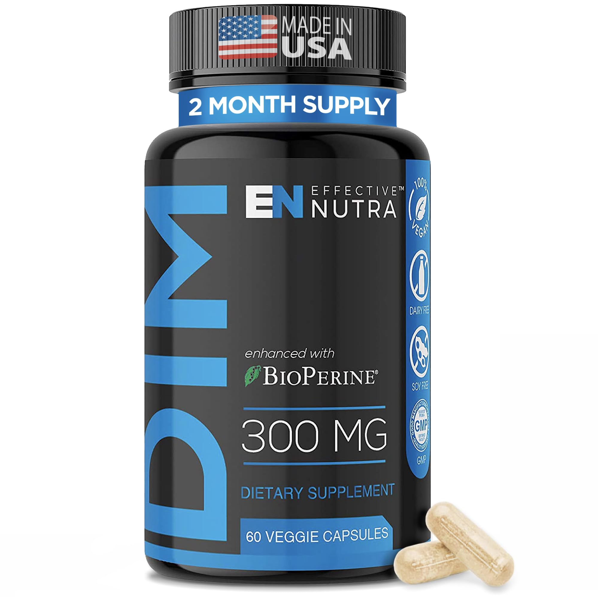 Effective Nutra — envase frontal claro mostrando 60 cápsulas y beneficio conveniencia