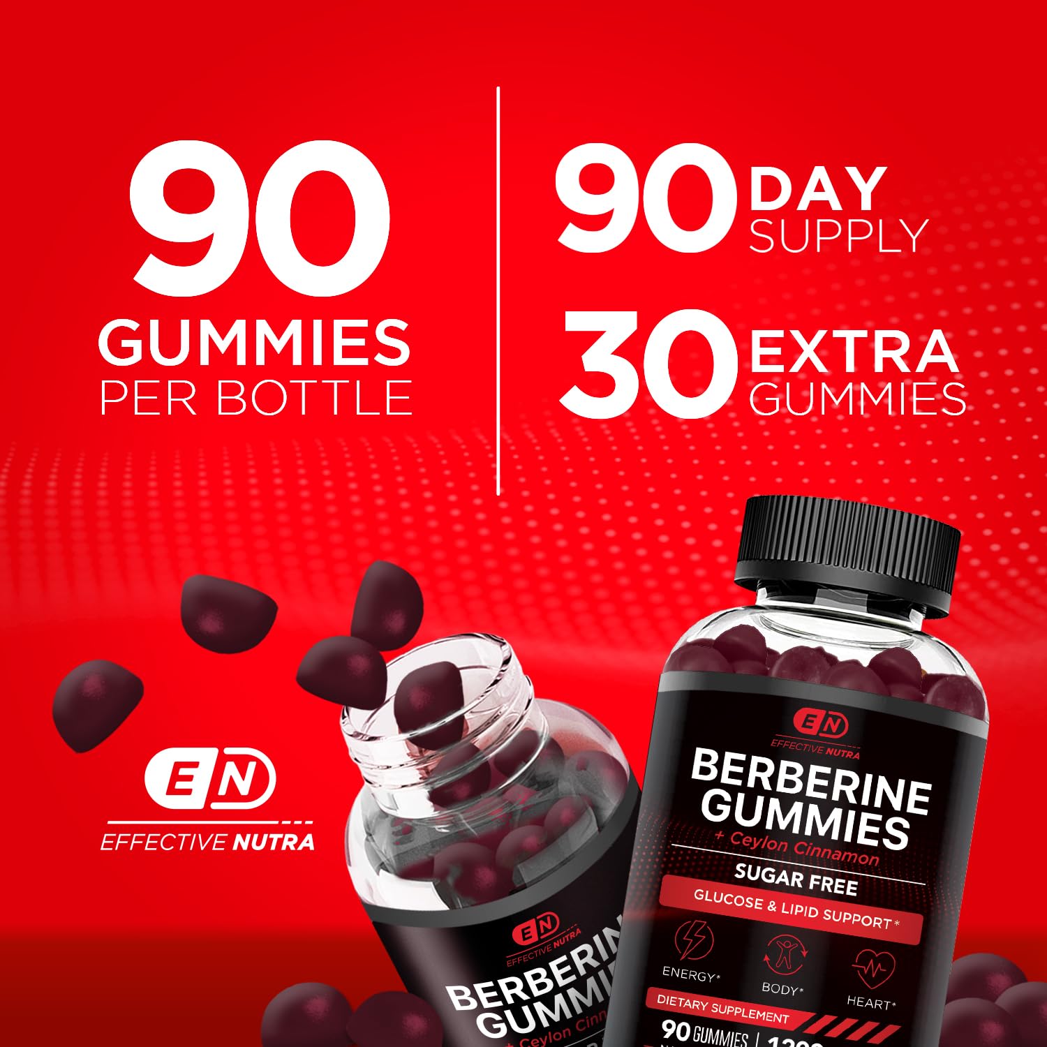 Effective Nutra gominola en mano lista para tomar comodidad diaria