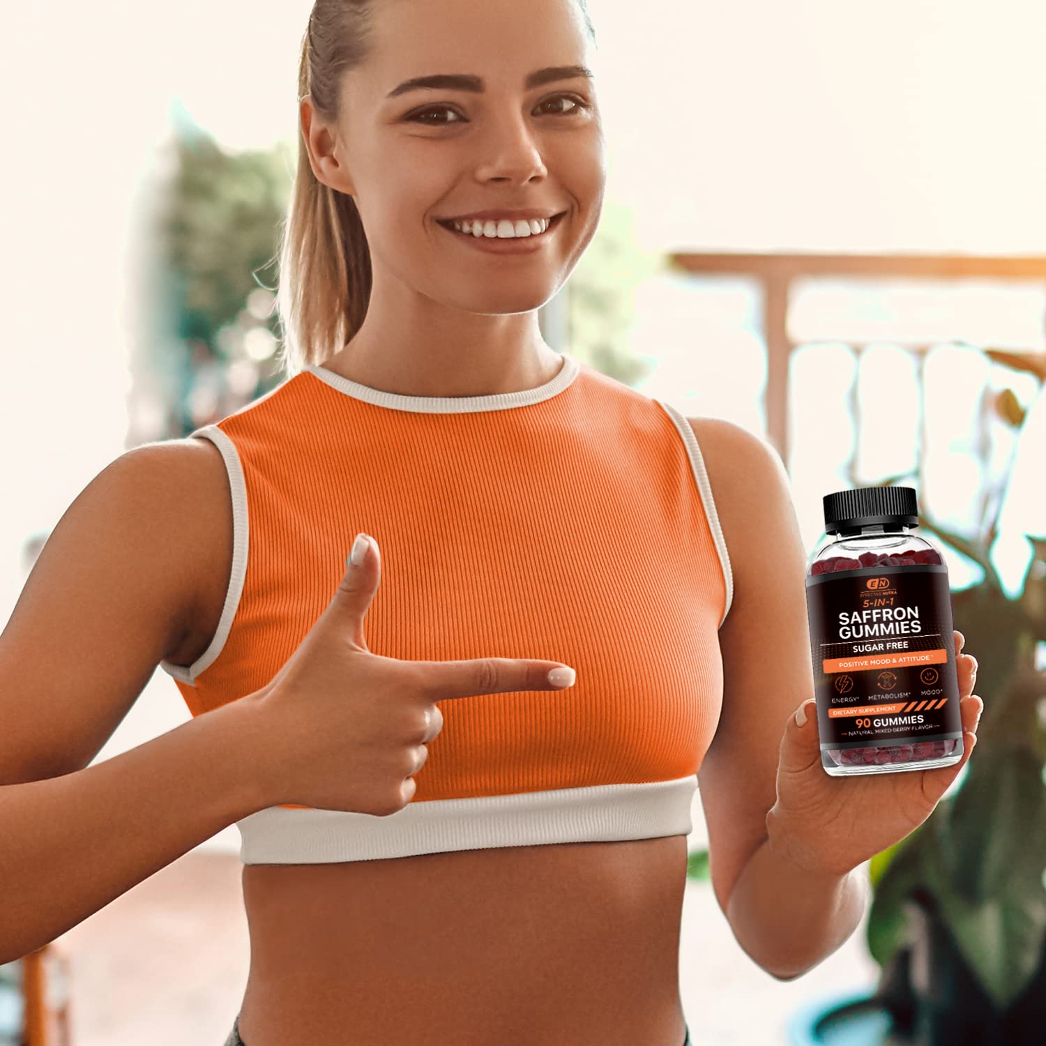 Effective Nutra frasco con 90 gomitas para suministro prolongado