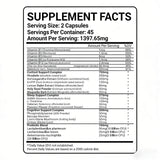 Efioist etiqueta nutricional en primer plano detallando composición
