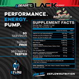 eFlow Nutrition textura del polvo Enrage Black mostrando solubilidad