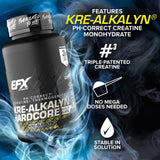 EFX Sports etiqueta nutricional legible con lista de ingredientes y dosis