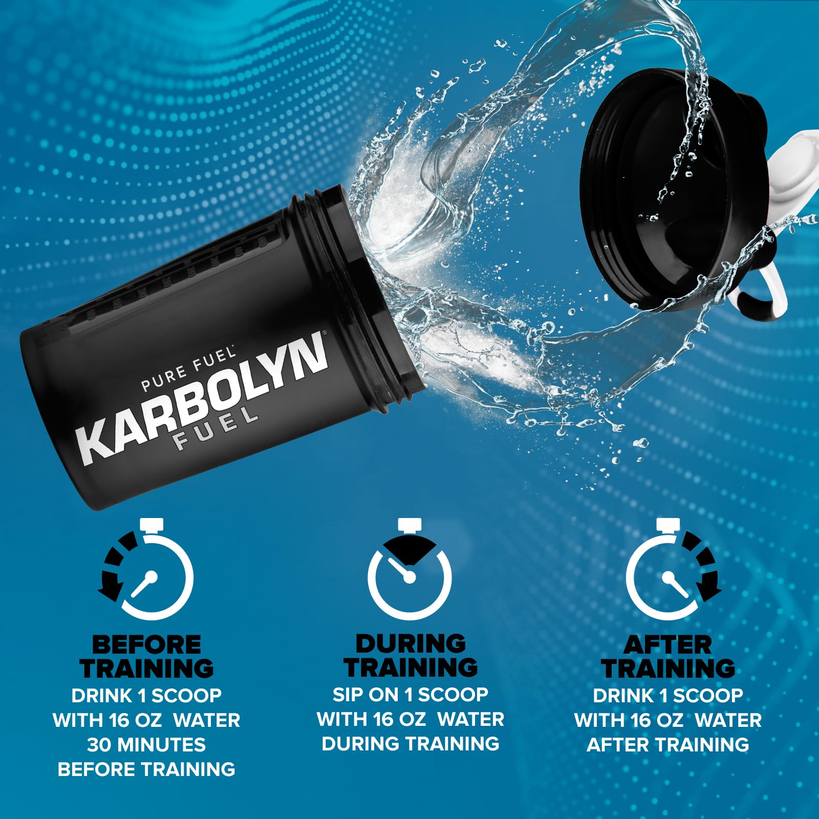 Atleta usando Karbolyn EFX en gimnasio para energía sostenida