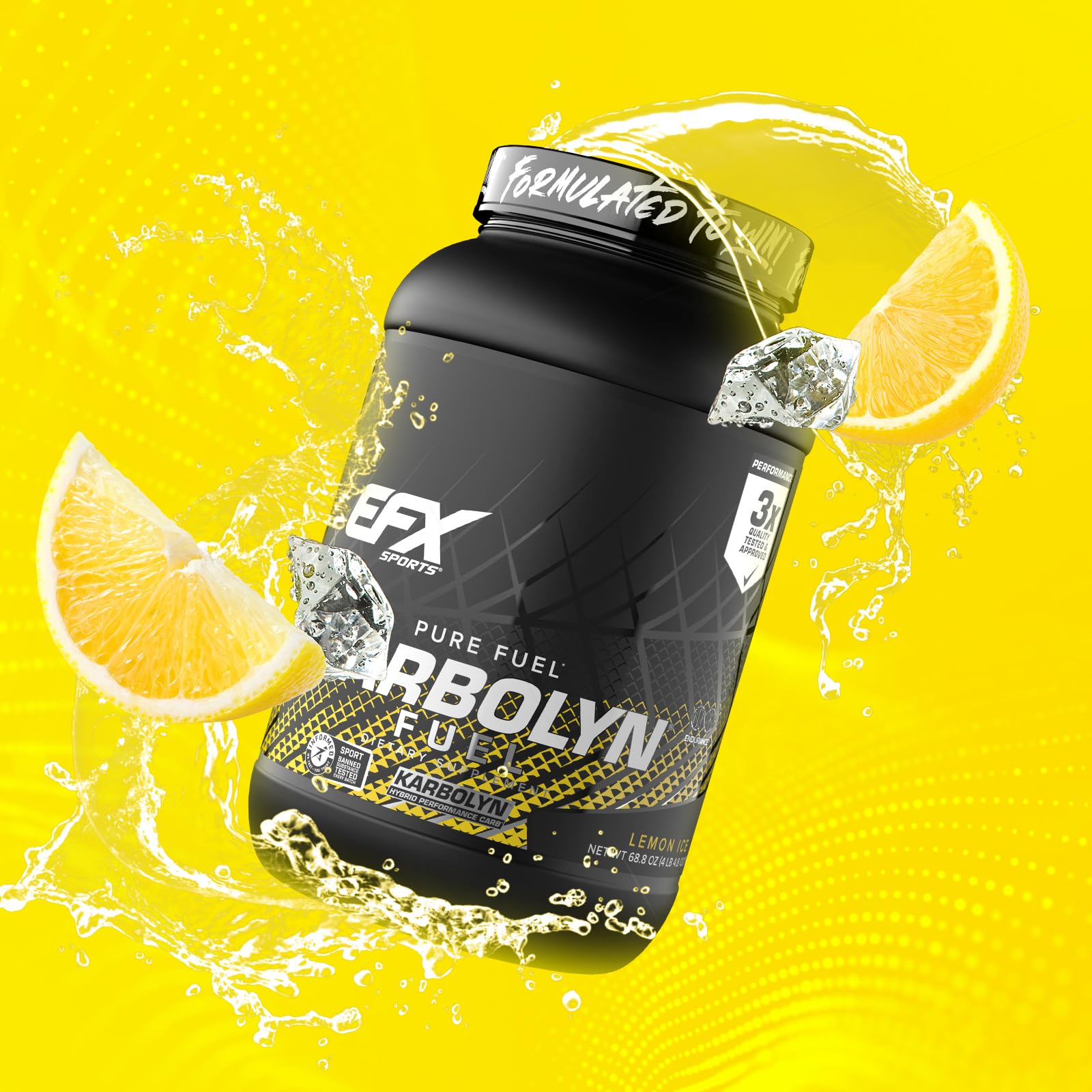 EFX Sports atleta usando Karbolyn antes del entrenamiento para rendimiento
