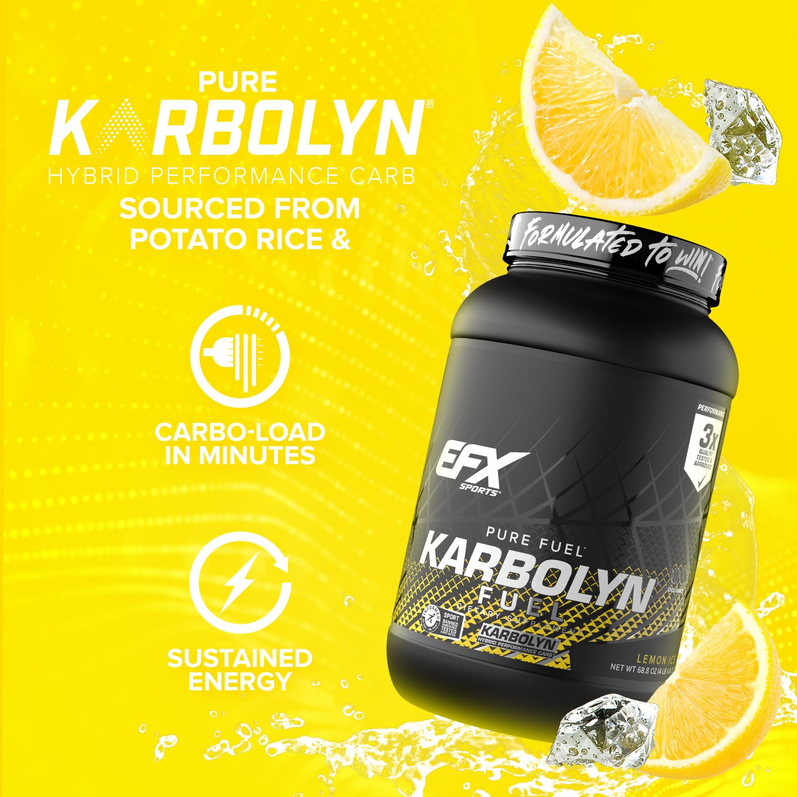 EFX Sports mezcla de Karbolyn en vaso listo para beber y reponer energía