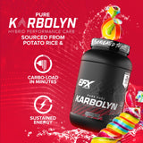 EFX Sports Karbolyn Fuel etiqueta con certificación Informed Sport visible