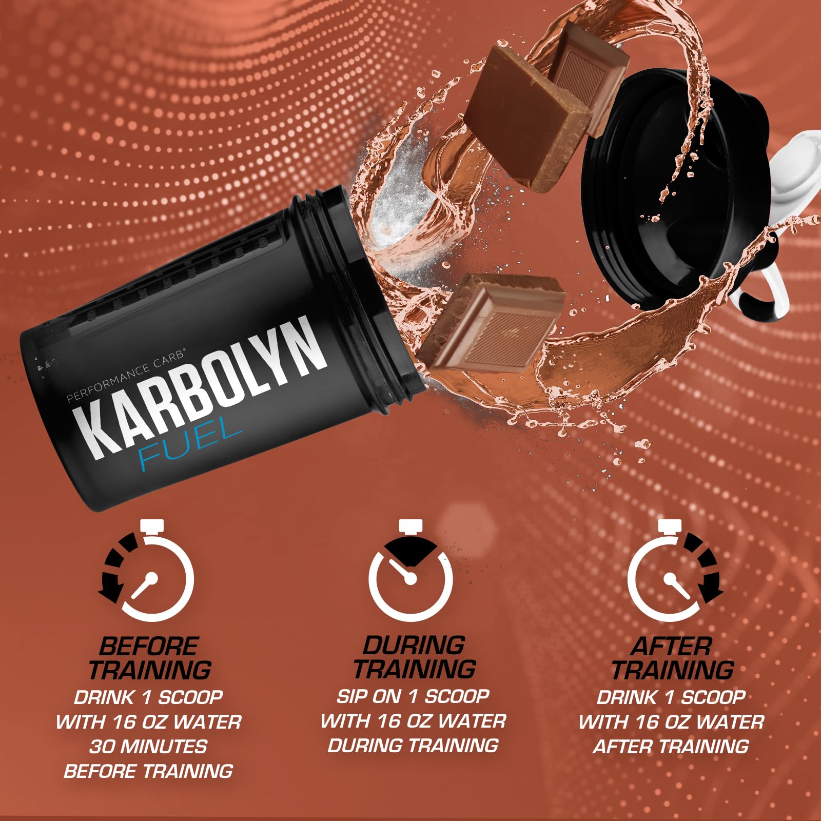 EFX Sports etiqueta nutricional de Karbolyn evidenciando ingredientes y certificación Informed-Sport