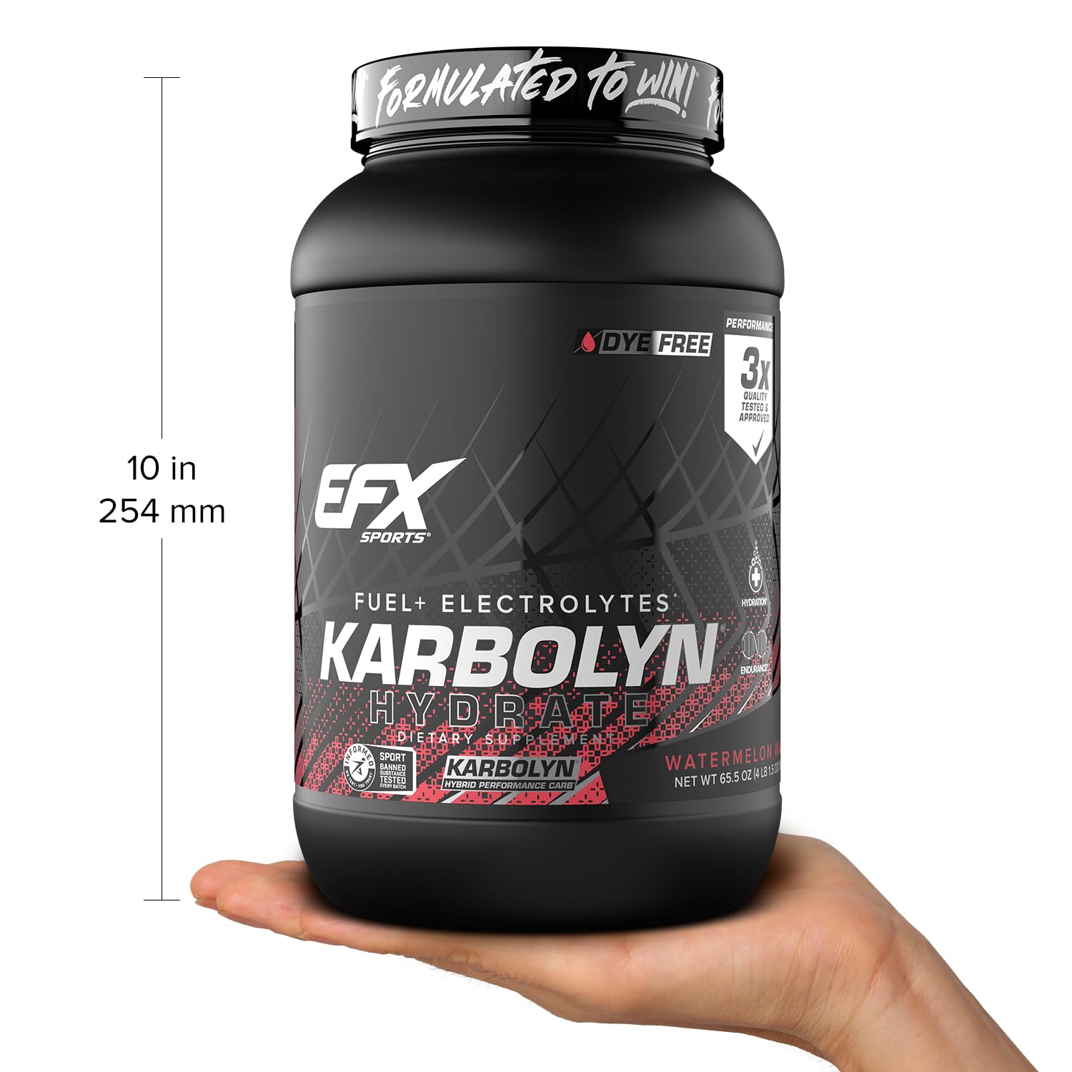 Escena de gimnasio con Karbolyn Hydrate EFX Sports como bebida de recuperación y energía