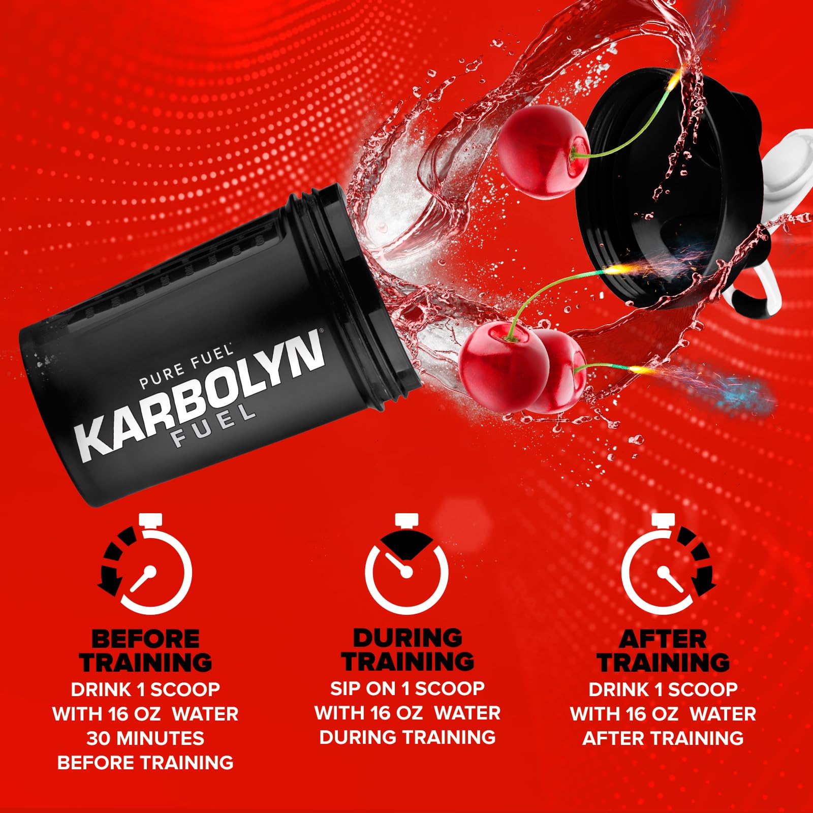 EFX Sports etiqueta de Karbolyn ingredientes y certificación Informed Sport visible
