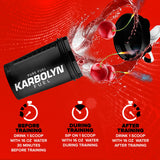 EFX Sports etiqueta de Karbolyn ingredientes y certificación Informed Sport visible