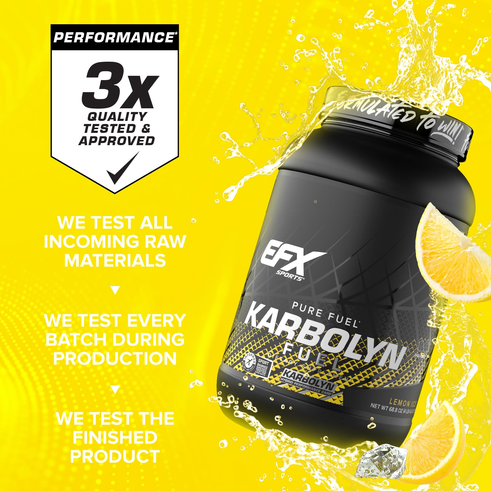 EFX Sports ingredientes naturales patata arroz maíz como fuente de carbohidratos
