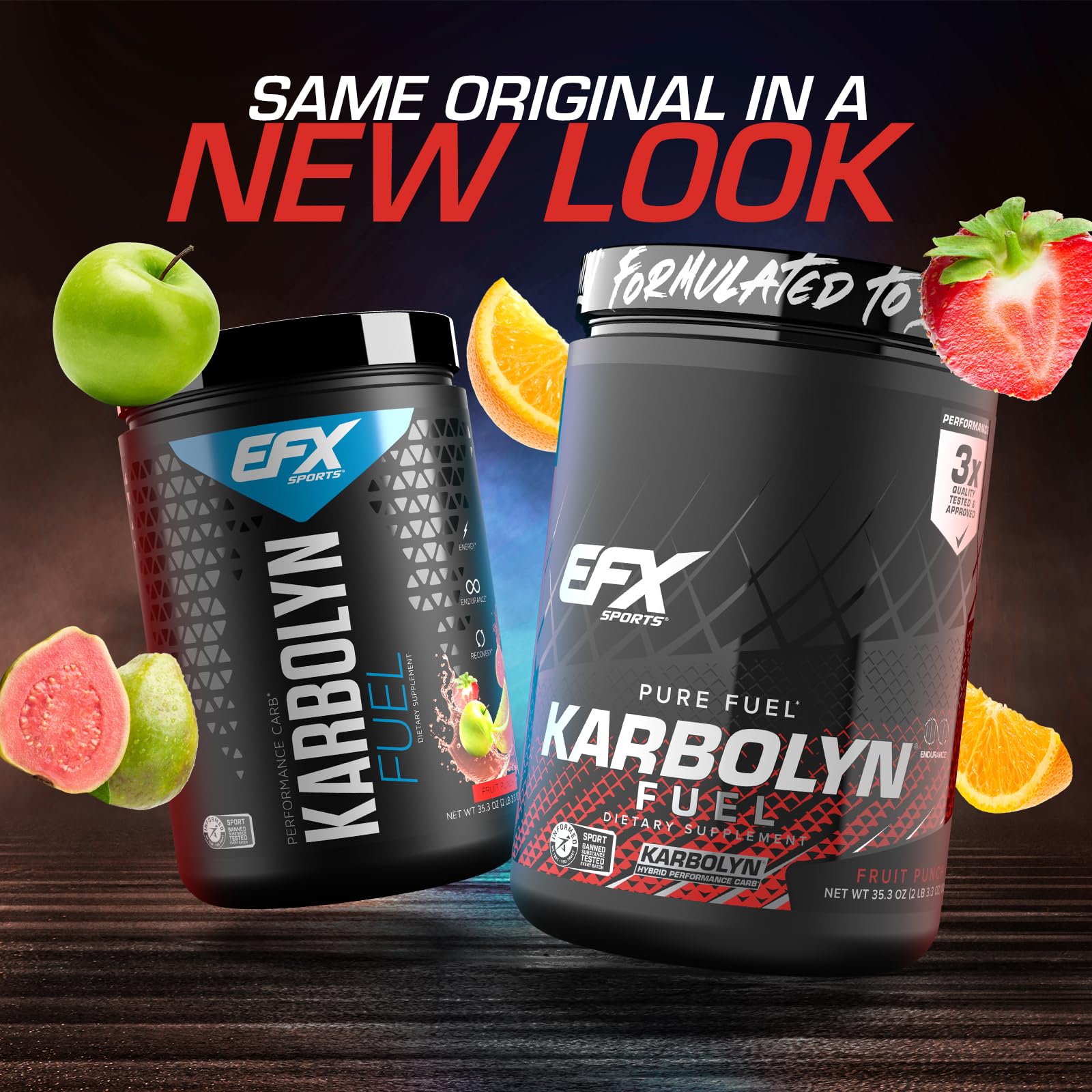 EFX Sports polvo de Karbolyn en primer plano mostrando textura fina