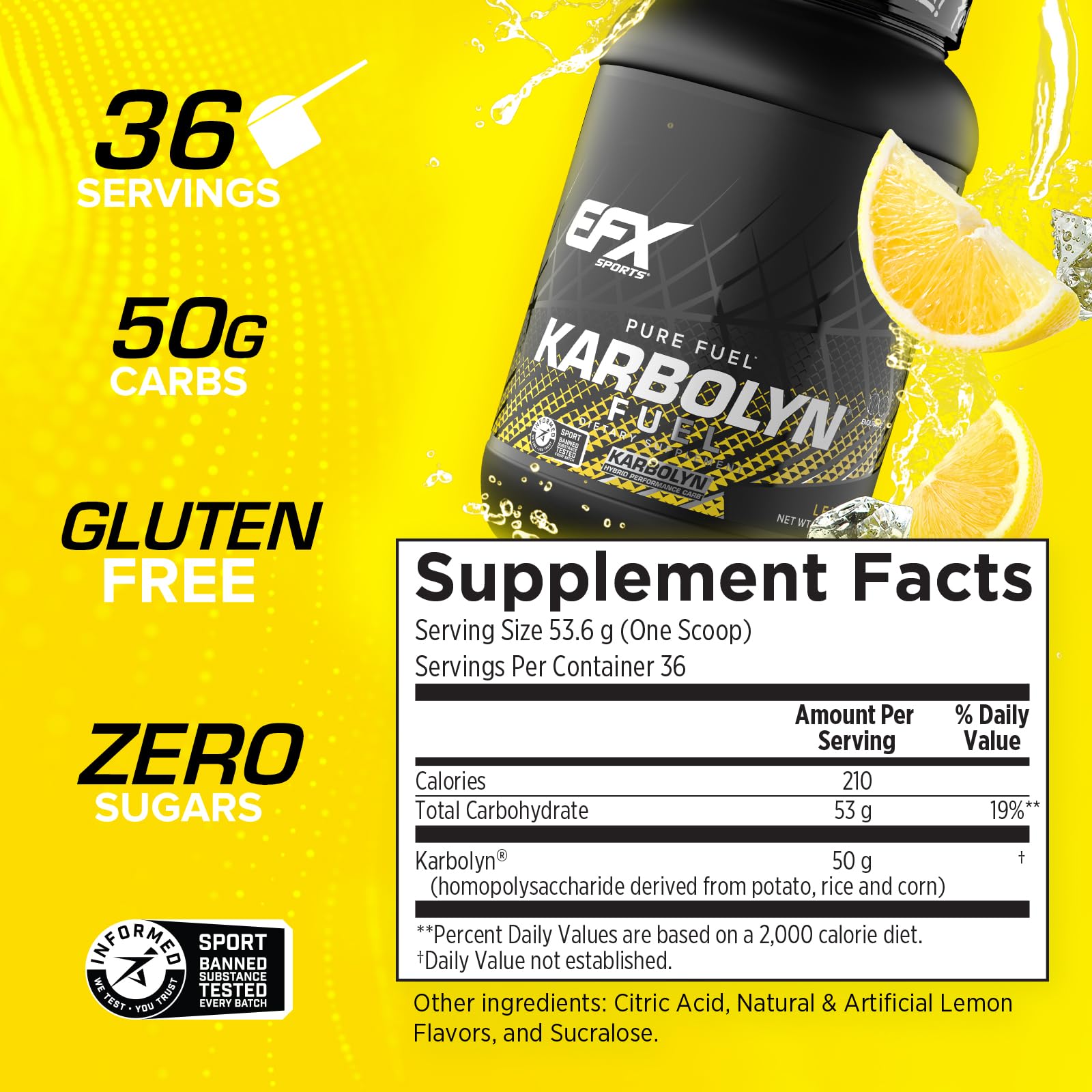 EFX Sports cucharada medidora con Karbolyn lista para uso rápido