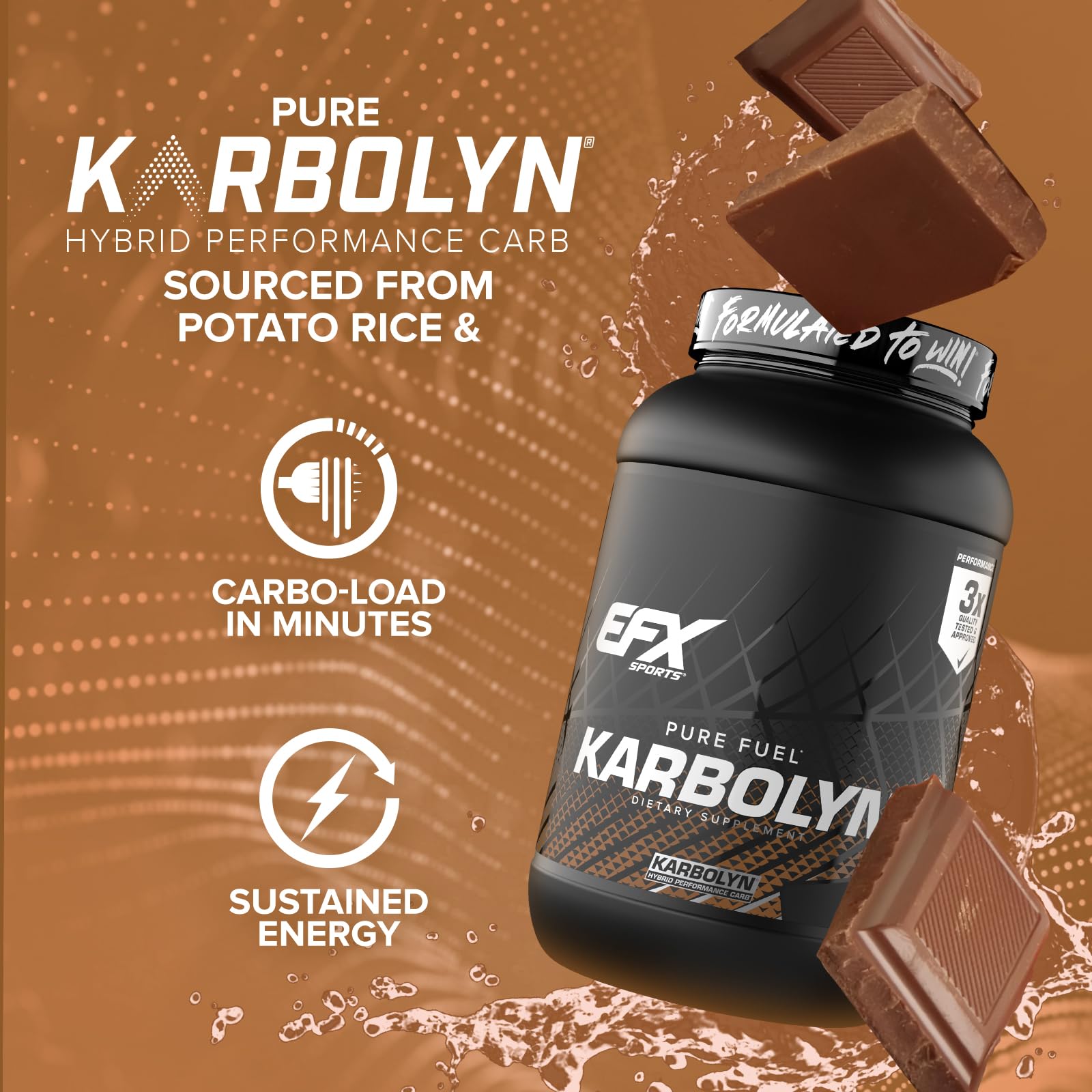 EFX Sports Karbolyn mezclándose en batidora, preparación rápida para consumo pre o intra entreno