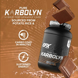 EFX Sports Karbolyn mezclándose en batidora, preparación rápida para consumo pre o intra entreno