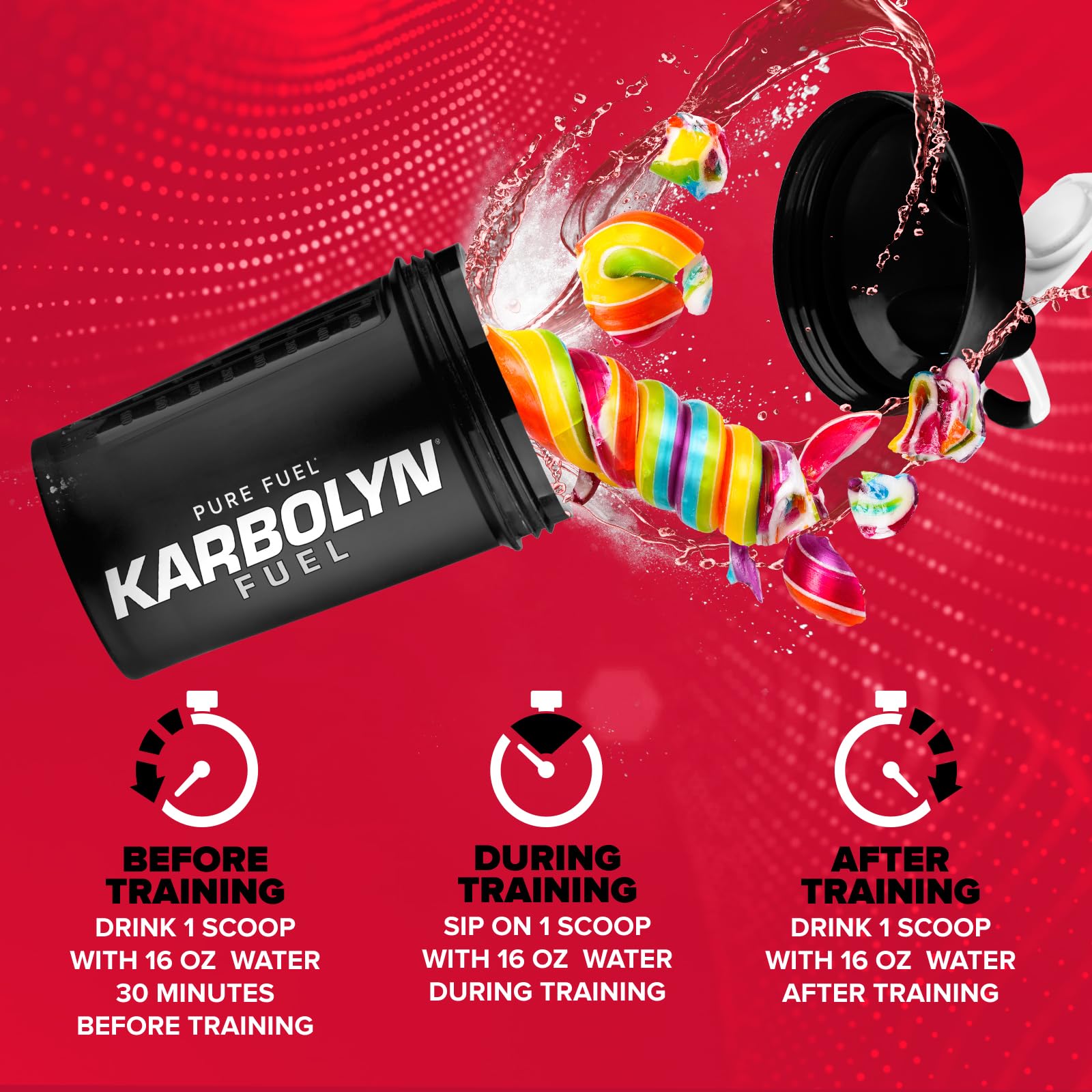 EFX Sports Karbolyn Fuel atleta en gimnasio usando bebida para sostener rendimiento