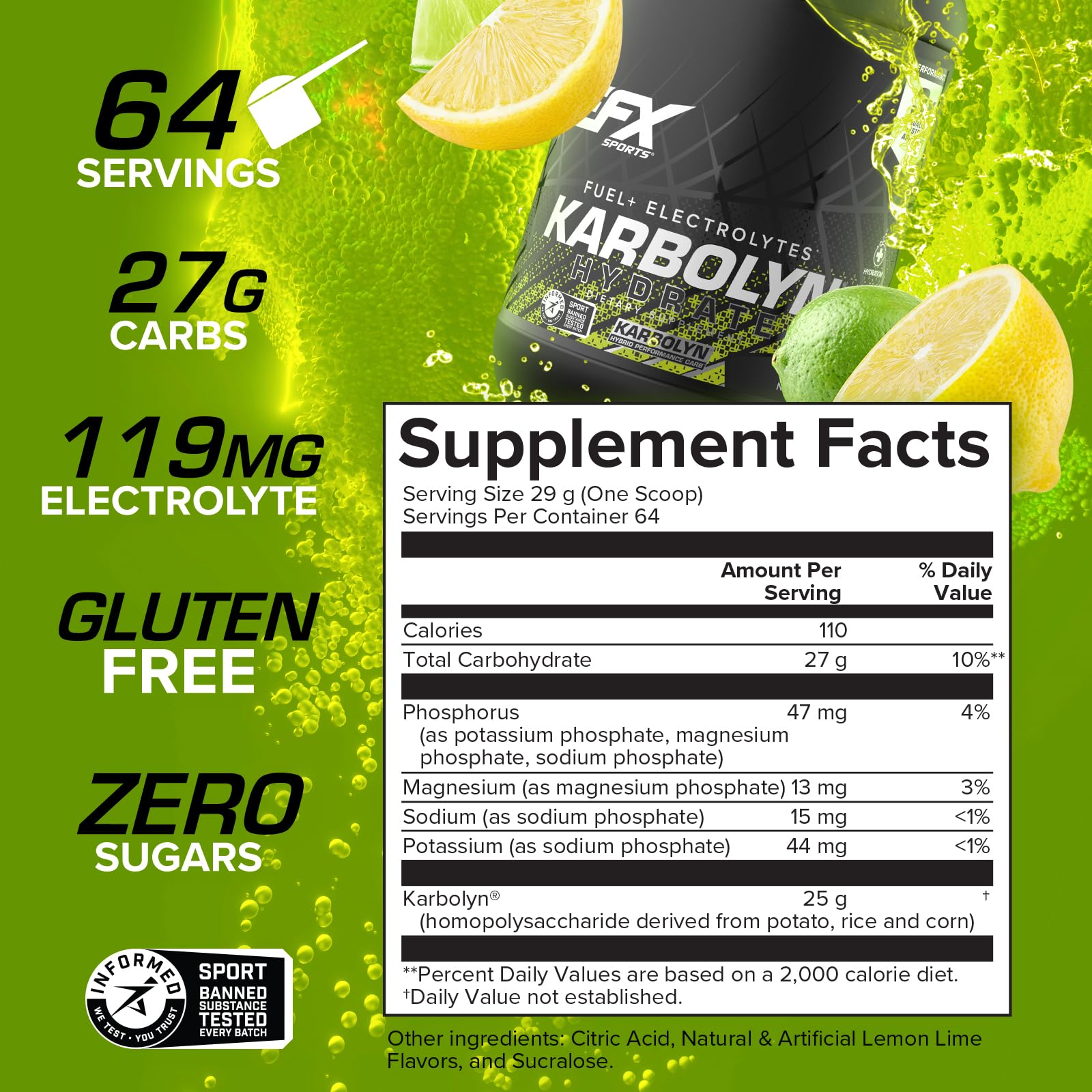 EFX Sports vaso con Karbolyn Hydrate preparado en manos para hidratación durante el entrenamiento