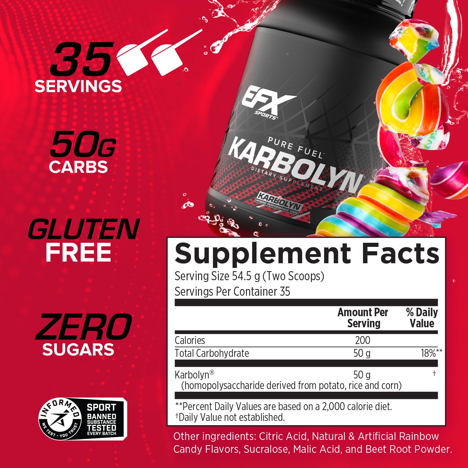 EFX Sports Karbolyn Fuel bebida preparada en vaso para energía inmediata