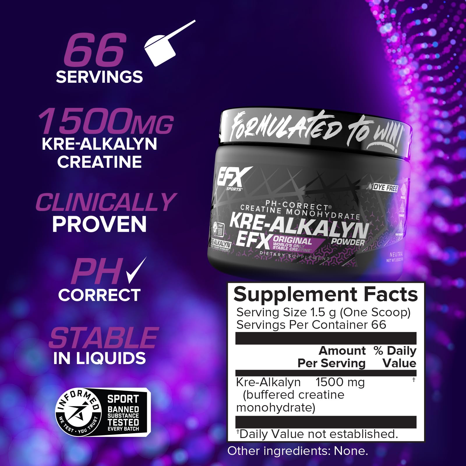 EFX Sports cucharadita con dosis para medir 1.5–3 g fácilmente