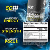 EFX Sports etiqueta con información de ingredientes y pureza