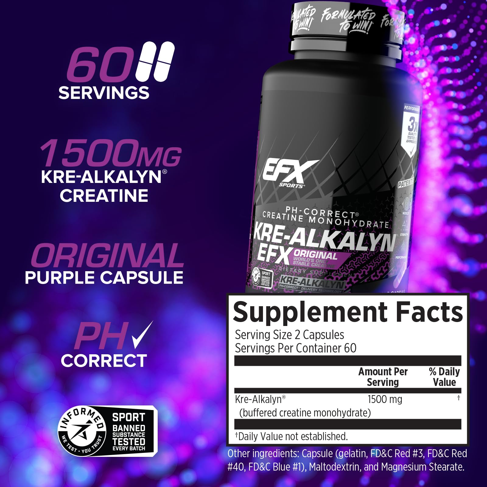 EFX Sports cápsulas en la mano para mostrar facilidad de uso