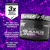 EFX Sports deportista mezclando antes del entrenamiento para energía
