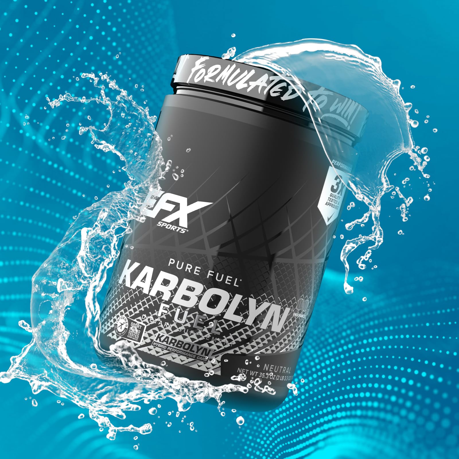 EFX Sports Karbolyn junto a pesa para comparar tamaño y porción