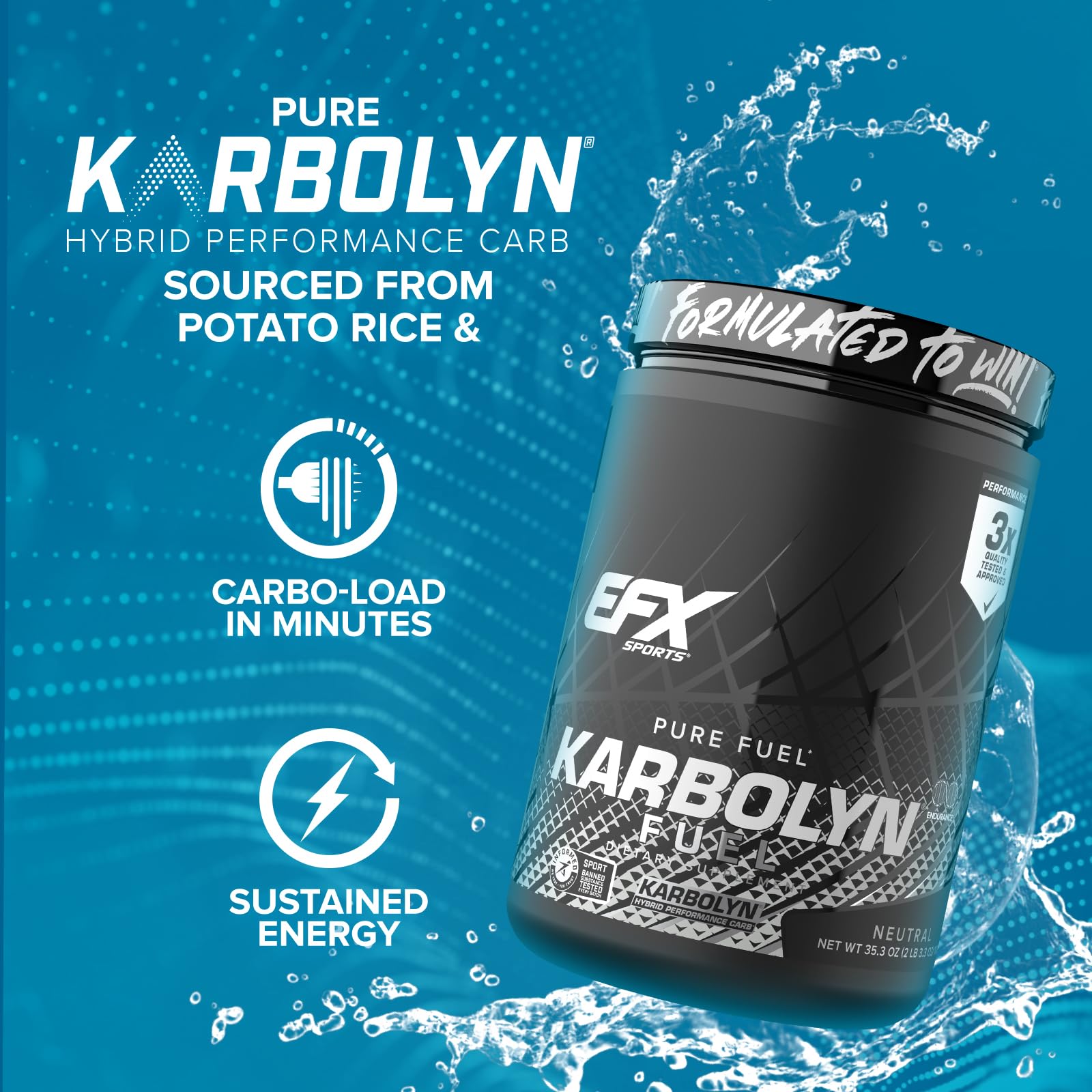 EFX Sports Karbolyn mezclado en batidora listo para consumo rápido