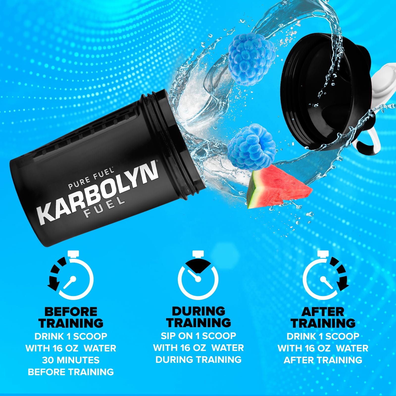 EFX Sports atleta en gimnasio consumiendo Karbolyn para rendimiento