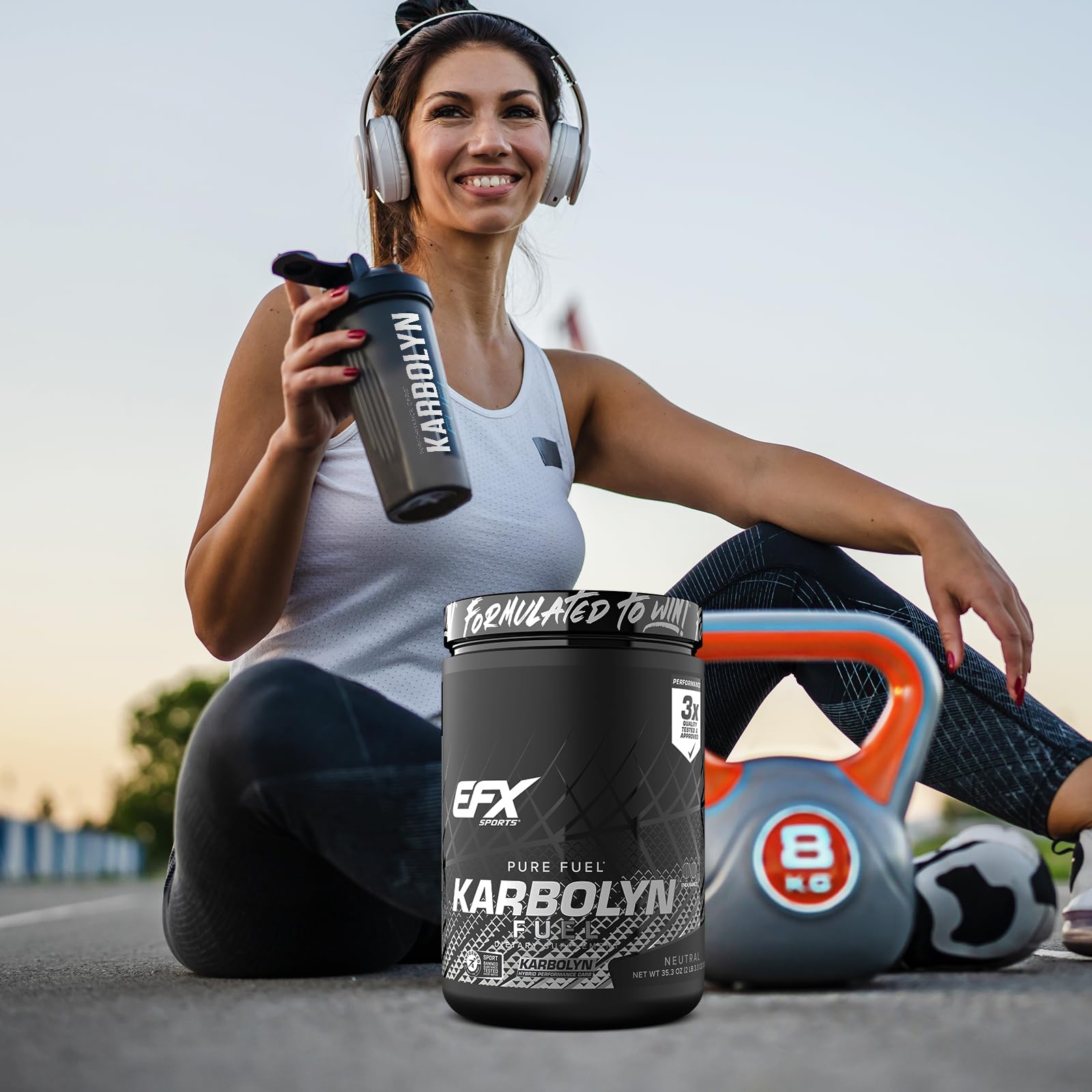 EFX Sports Karbolyn uso en gimnasio mantiene energía durante ejercicio