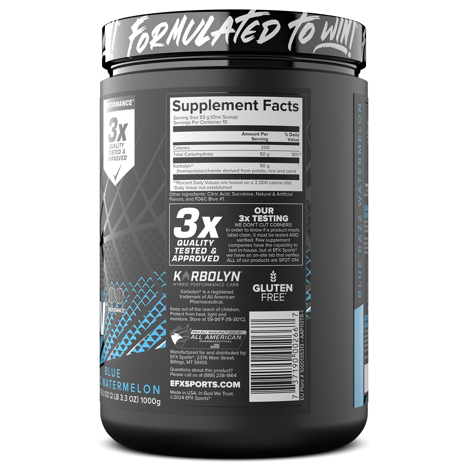 EFX Sports bebida Karbolyn en entorno lifestyle para hidratación y energía