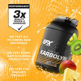 EFX Sports etiqueta nutricional de Karbolyn destacando pureza y pruebas
