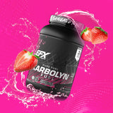 Envase Karbolyn Fuel EFX Sports junto a mano para comparar tamaño real