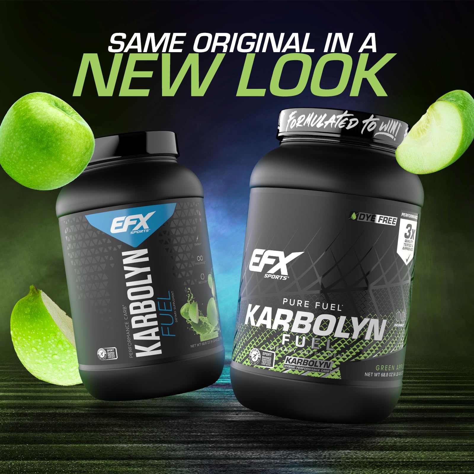 EFX Sports polvo Karbolyn textura fina y mezcla fácil para energía