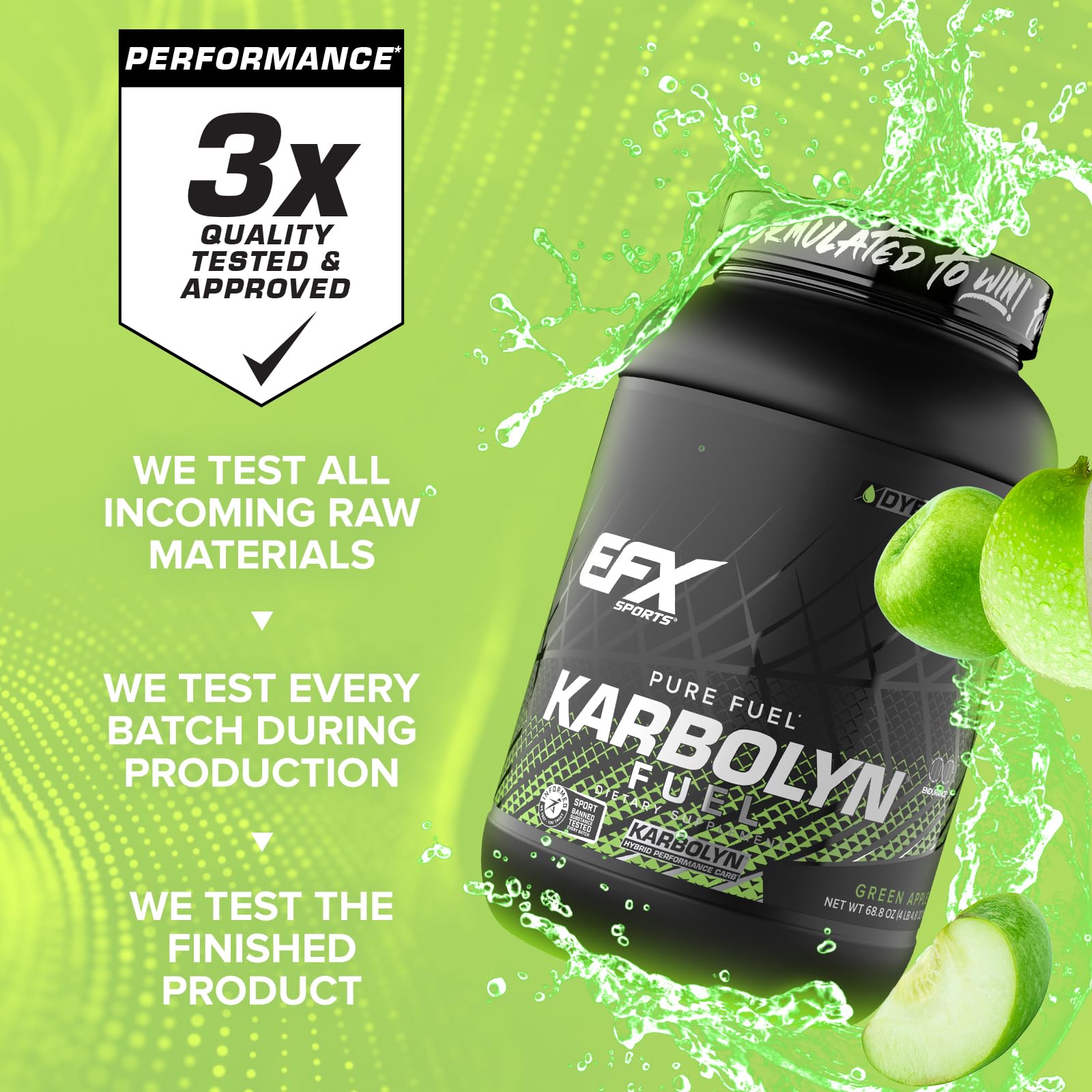 EFX Sports etiqueta con sello Informed-Sport asegurando producto libre de dopaje