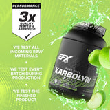 EFX Sports etiqueta con sello Informed-Sport asegurando producto libre de dopaje