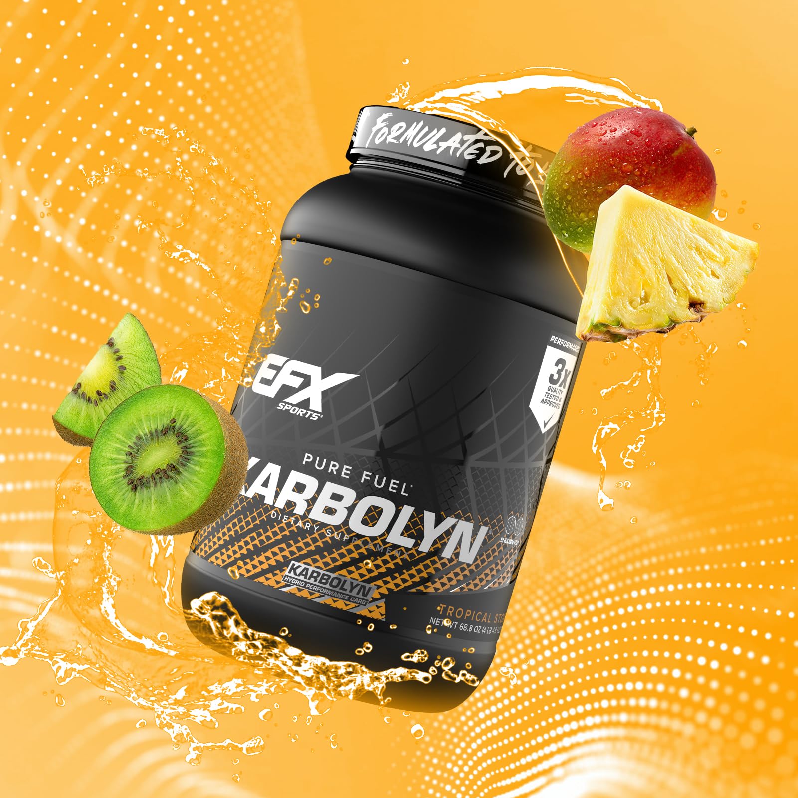 EFX Sports polvo Karbolyn disolviéndose instantáneamente en agua