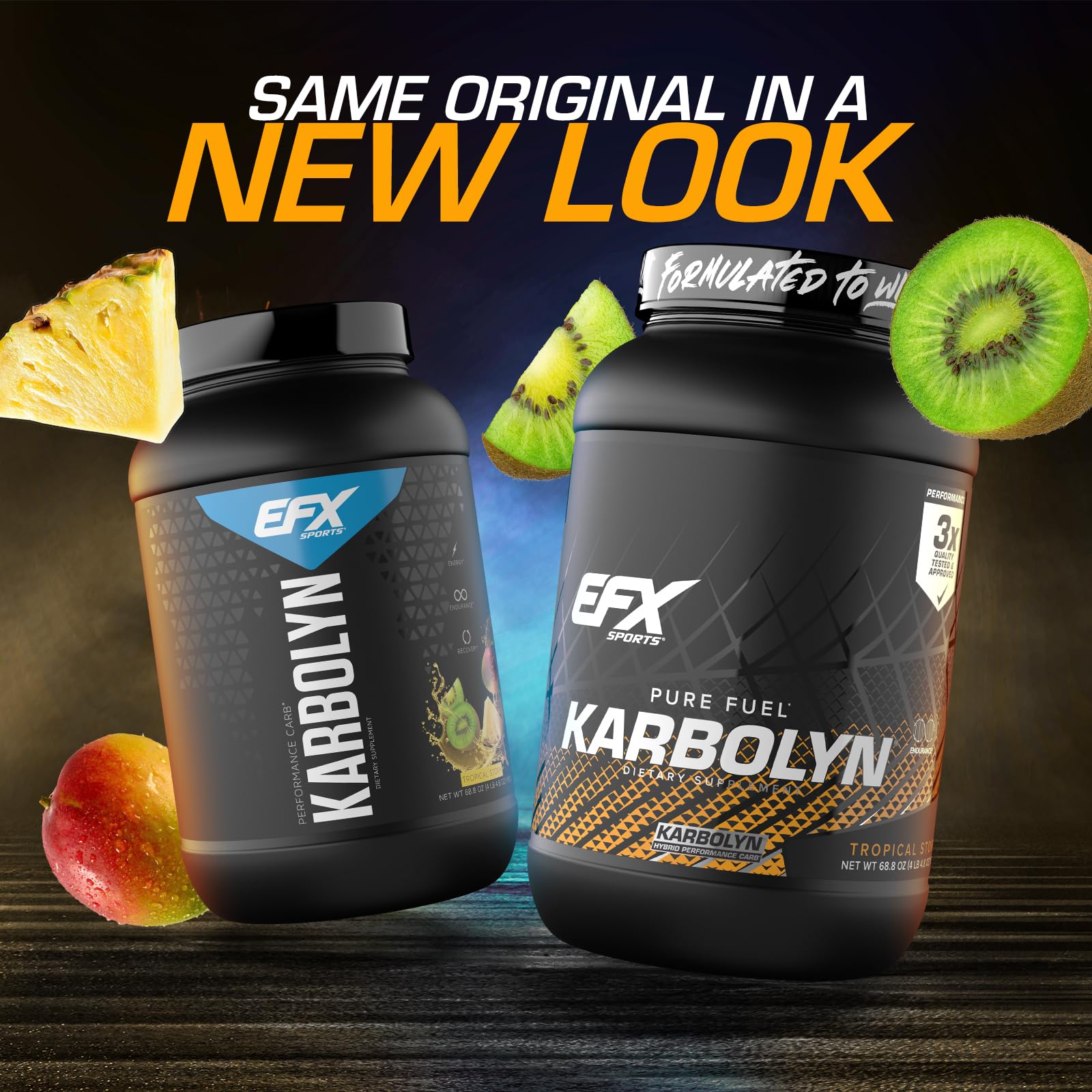 EFX Sports polvo Karbolyn textura cercana que facilita mezcla rápida