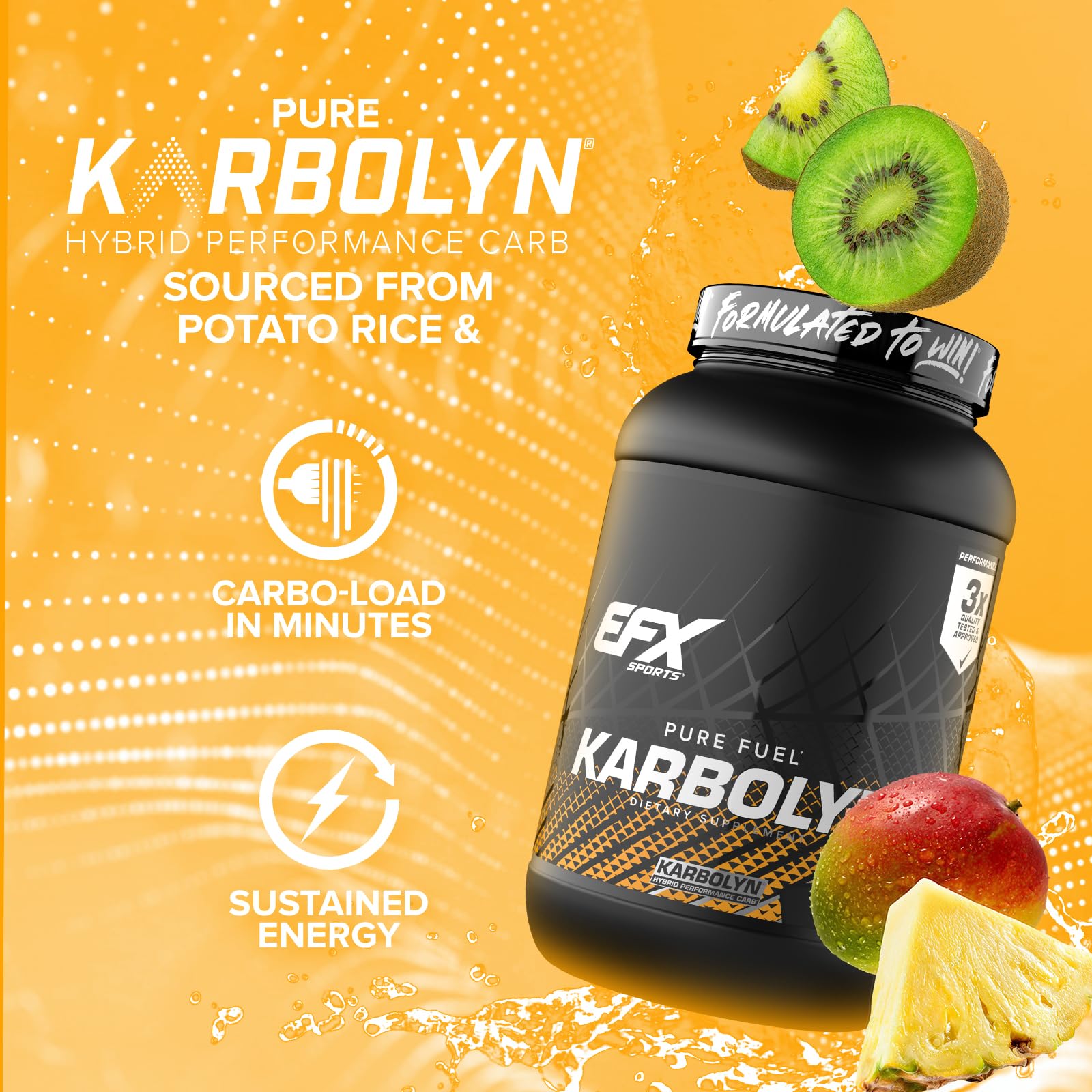 EFX Sports cucharada con porción de Karbolyn preparada fácilmente