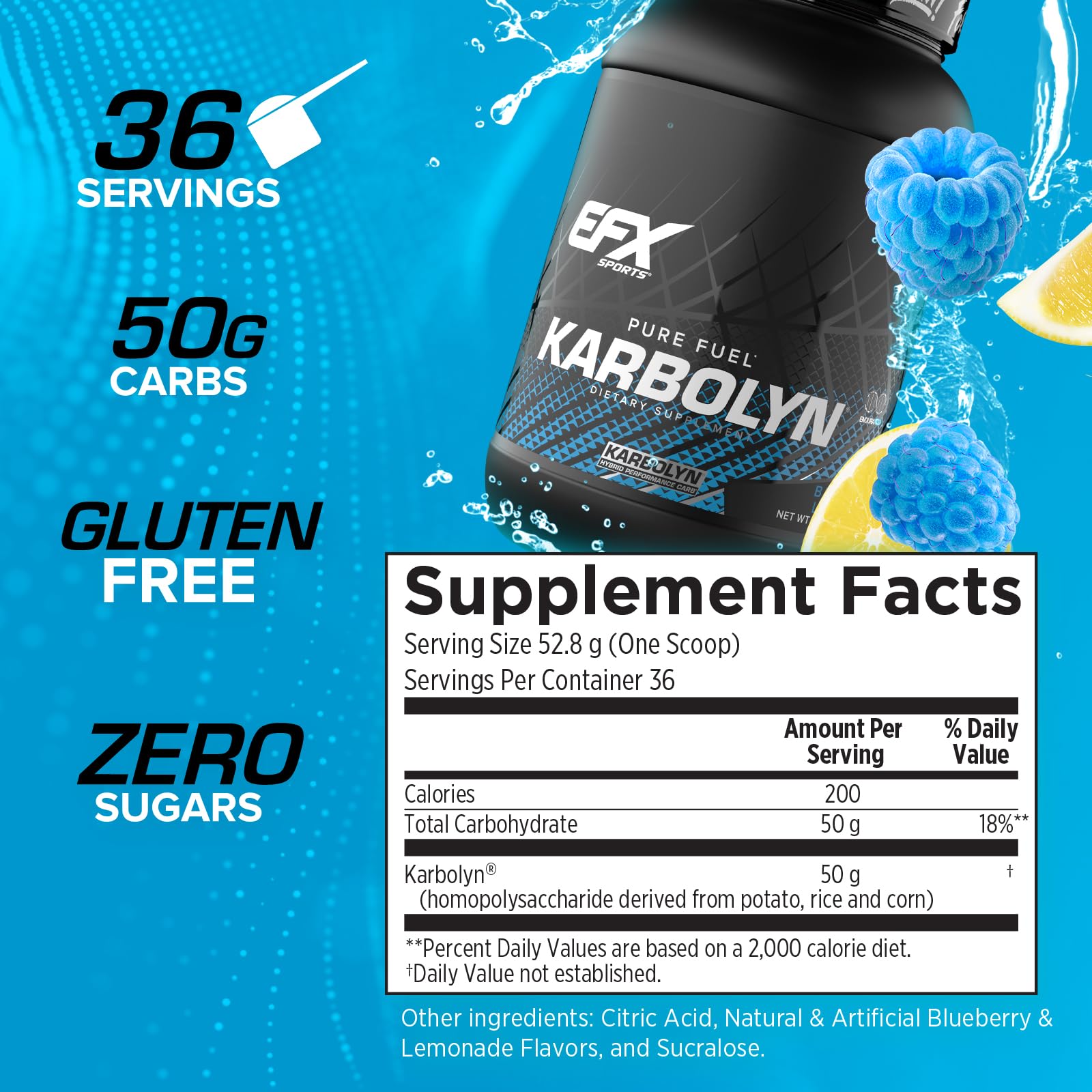 EFX Sports Karbolyn bebida preparada en botella mantiene rendimiento durante ejercicio