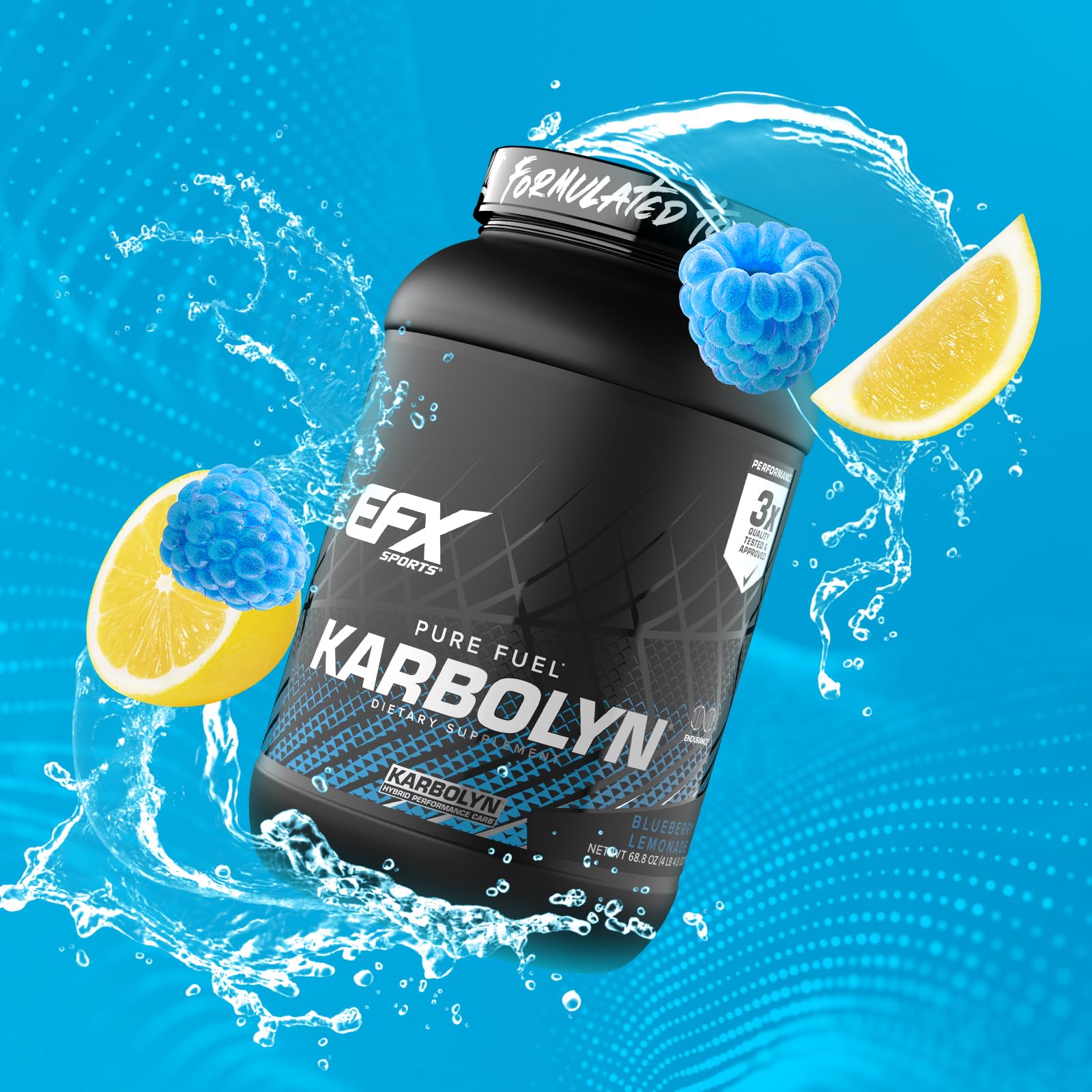 EFX Sports Karbolyn usado en recuperación postentreno para recargar músculos