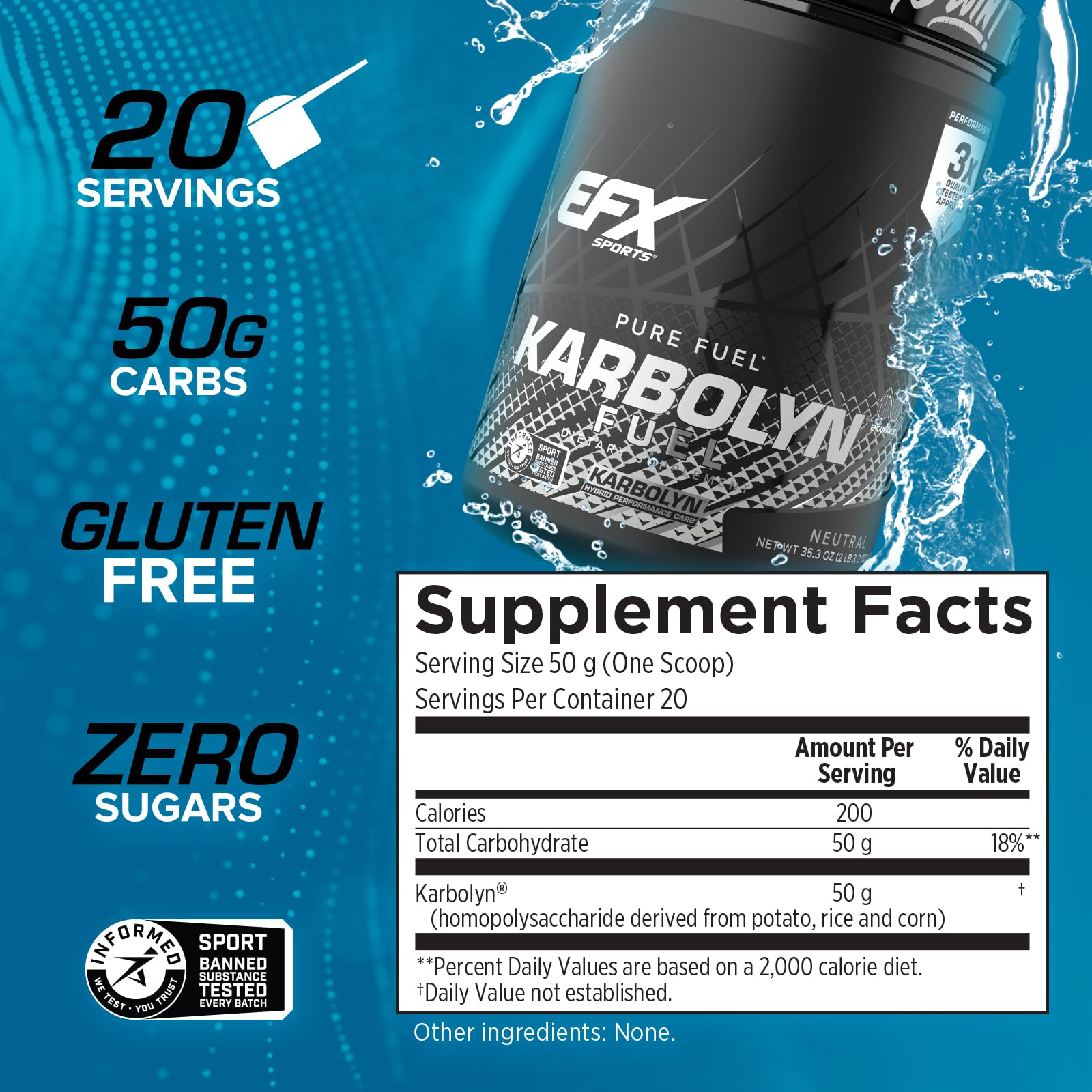 EFX Sports Karbolyn servicio medido en cuchara para dosificación precisa