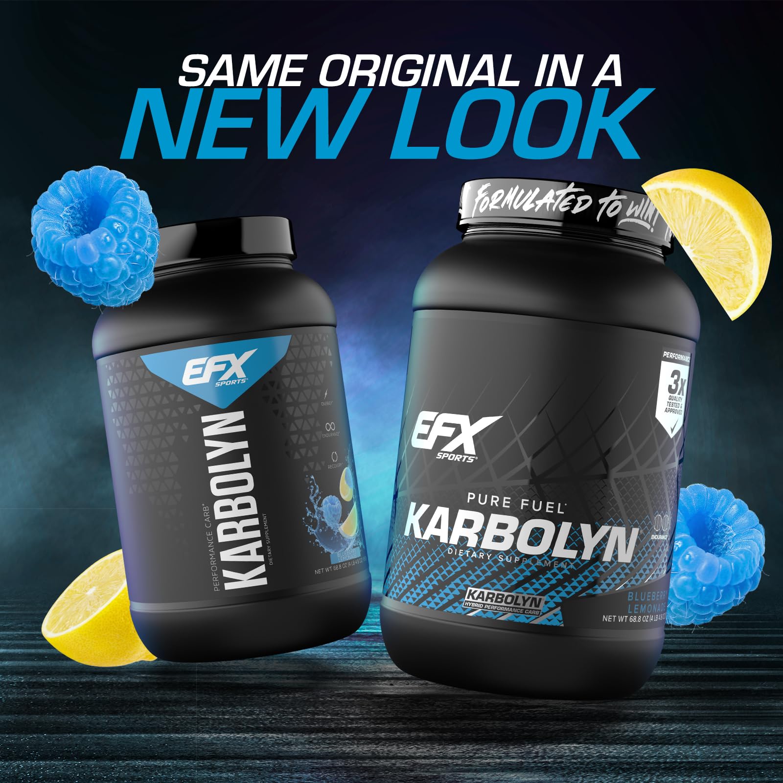 EFX Sports Karbolyn polvo textura fina para mezcla rápida y absorción eficiente