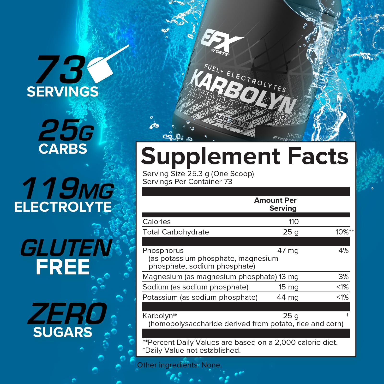 Atleta bebiendo Karbolyn Hydrate de EFX Sports durante entrenamiento para energía sostenida
