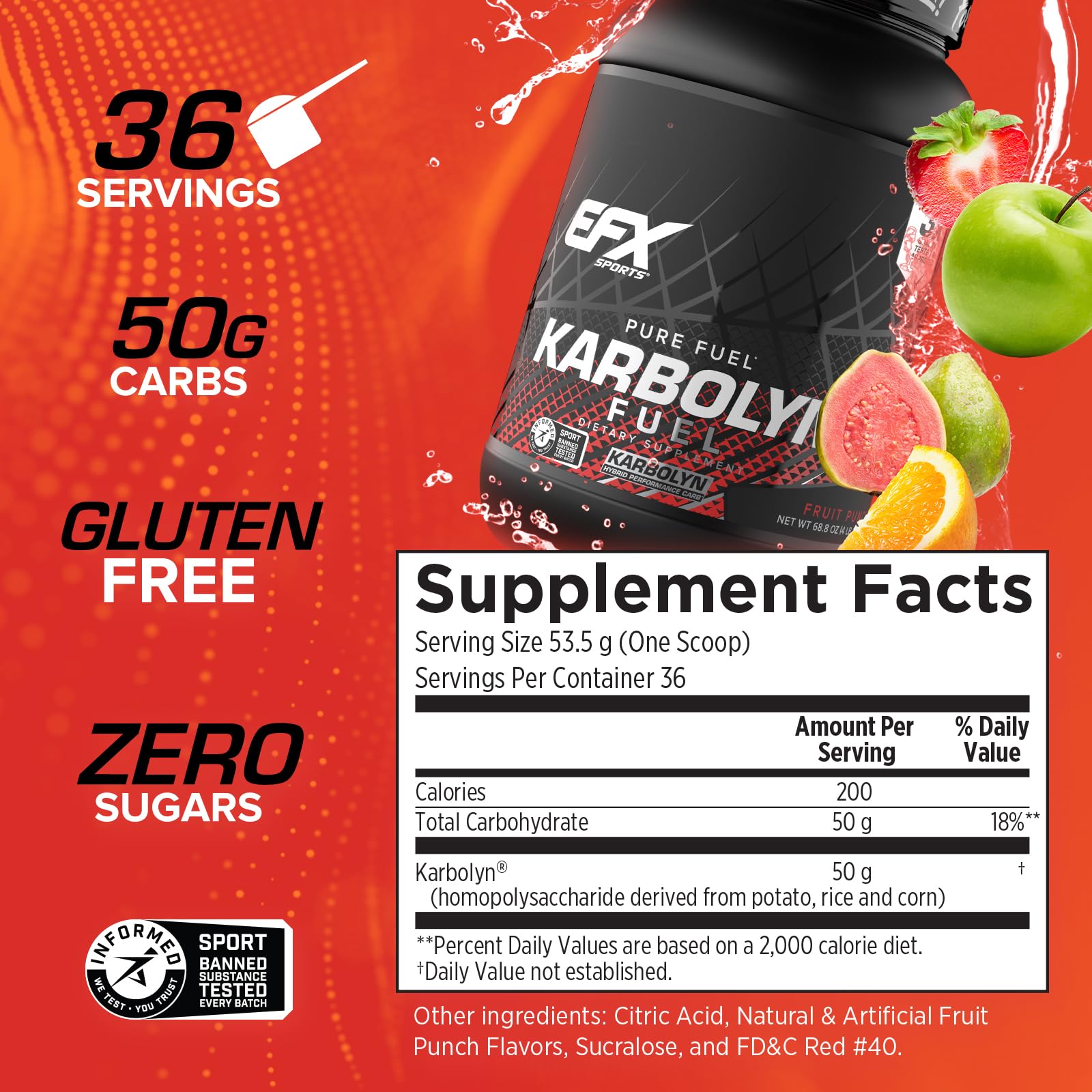 EFX Sports vaso preparado Karbolyn listo para beber y energía rápida
