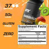 EFX Sports bebida Karbolyn en vaso tras mezclar, energía sostenida